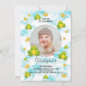 Frosch Prince 1. Geburtstag Einladung (Vorderseite)