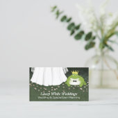 Frosch Prince and Bride - Märchenalm Hochzeit Visitenkarte (Stehend Vorderseite)