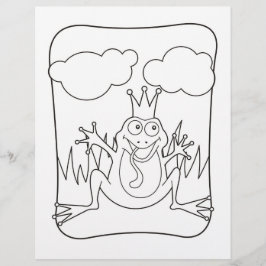 Frosch Prince Coloring Book Page
