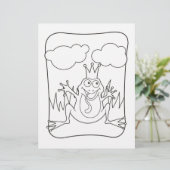 Frosch Prince Coloring Book Page (Stehend Vorderseite)