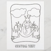 Frosch Prince Coloring Book Page (Vorderseite)