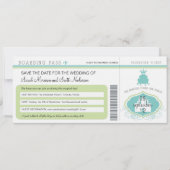 Frosch Prince Save the Date Boarding Pass (Vorderseite)