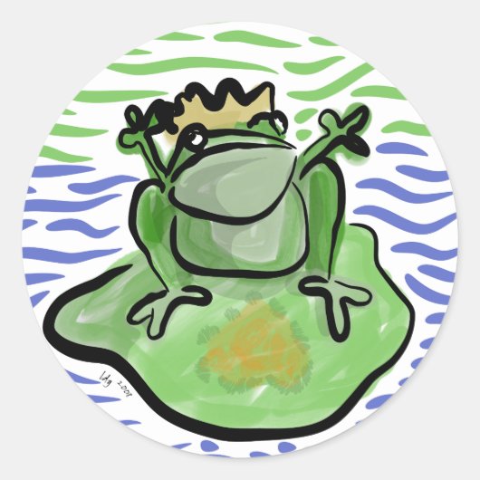 Frosch Prince Valentine Aufkleber (Vorderseite)
