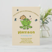 Frosch-Prinz Birthday Invitation Einladung (Stehend Vorderseite)