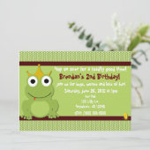 Frosch-Prinz Boys Birthday Invitation Einladung (Stehend Vorderseite)