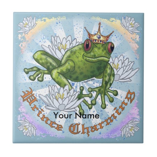 Frosch Prinz Charming Fliese (Vorderseite)