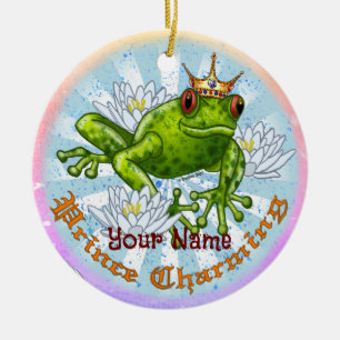 Frosch Prinz Charming Keramik Ornament