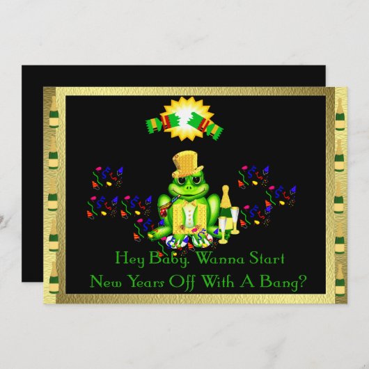 Frosch-Prinz Einladung (Vorne/Hinten)