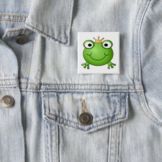 Frosch-Prinz. Glücklicher Frosch Button (Beispiel)