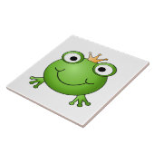 Frosch-Prinz. Glücklicher Frosch Fliese (Seite)