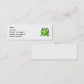 Frosch-Prinz. Glücklicher Frosch Mini Visitenkarte (Vorne/Hinten)