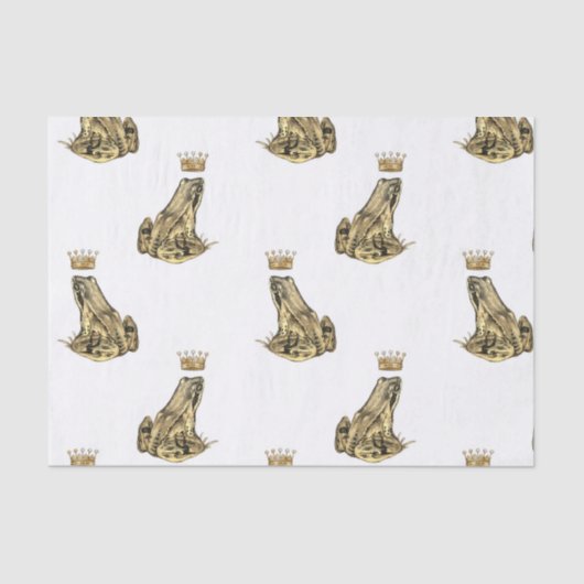 Frosch Prinz Magic Charm Fantasy Goldene Krone Seidenpapier (Vorderseite)