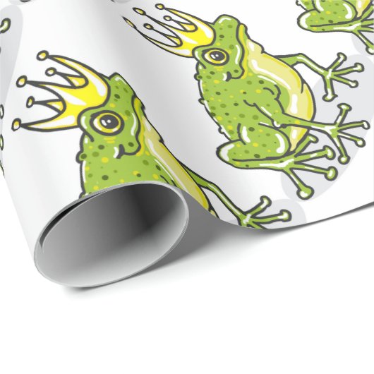 Frosch-Prinz Prinzessin Sketch Geschenkpapier (Rolleneckpunkt)