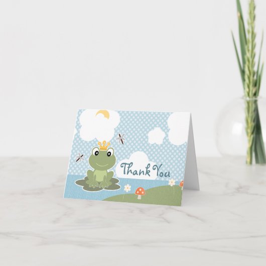 Frosch-Prinz Thank You Cards Notes Dankeskarte (Vorderseite)