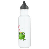 Frosch-Prinz und Frosch-Prinzessin, mit Herzen Trinkflasche (Rechts)