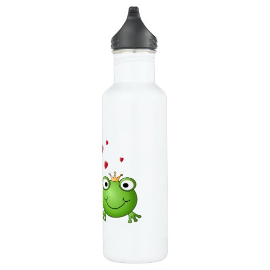 Frosch-Prinz und Frosch-Prinzessin, mit Herzen Trinkflasche (Rechts)