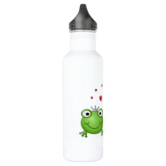 Frosch-Prinz und Frosch-Prinzessin, mit Herzen Trinkflasche (Links)