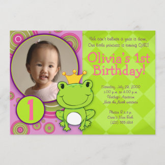Frosch-Prinzessin Birthday Einladung