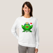 Frosch-Prinzessin mit Herz-reizend Dame Frog T-Shirt (Vorne ganz)