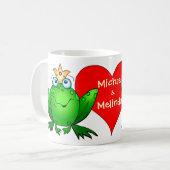 Frosch-Prinzessin Prinz Love Names Kaffeetasse (Vorderseite Links)
