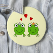Frosch-Prinzessin und Frosch-Prinz, mit Herzen Button (Beispiel)