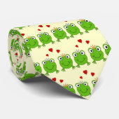 Frosch-Prinzessin und Frosch-Prinz, mit Herzen Krawatte (Gerollt)