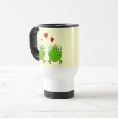 Frosch-Prinzessin und Frosch-Prinz, mit Herzen Reisebecher (Vorderseite Links)