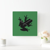 Frosch Quadratische Wanduhr (Zuhause)