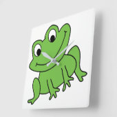 Frosch Quadratische Wanduhr (Winkel)