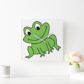 Frosch Quadratische Wanduhr (Zuhause)