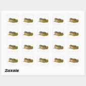 Frosch Quadratischer Aufkleber (Blatt)