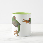 Frosch Red Mit Augen Green Mattiert Glass Coffee T Tasse (Zentrum)