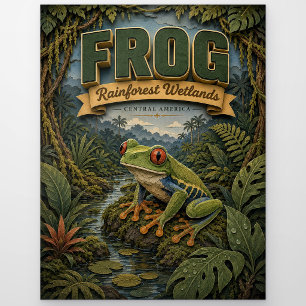 Frosch-Regenwald-Feuchtgebiet POPCUT Postkarte