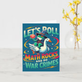 Frosch reitet auf Gans, Let's Roll Design Karte (Gelbe Blume)