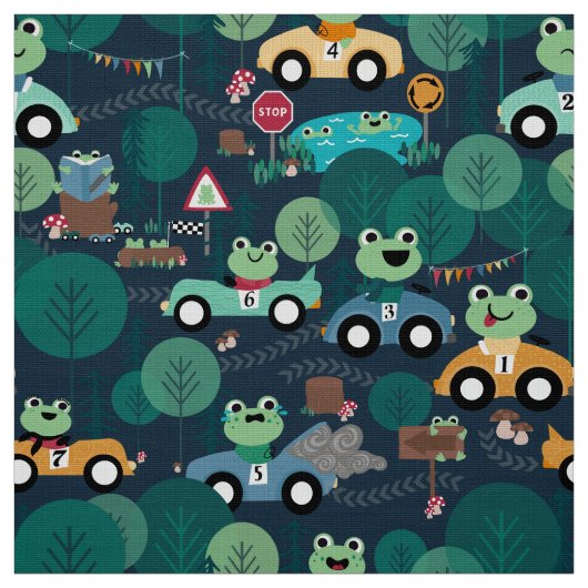 Frosch Rennwagenfahrer Kinder Adler Stoff (Muster)