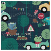 Frosch Rennwagenfahrer Kinder Adler Stoff (Nahaufnahme)