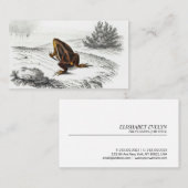 Frosch Reptilien Vintage Kunst Visitenkarte (Vorne/Hinten)