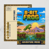 Frosch, Retro-8-Bit-Pixelkunst Postkarte (Vorne/Hinten)