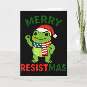 Frosch Retro Frohe Resistmas Lustige Politische We Karte
