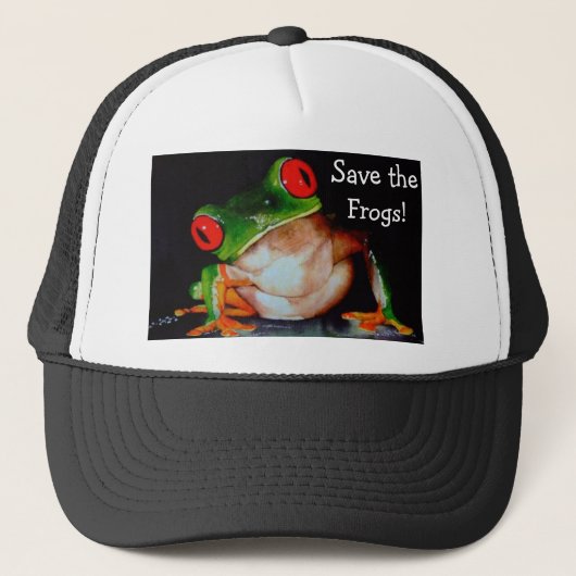 Frosch, retten die Frösche! Truckerkappe (Vorderseite)