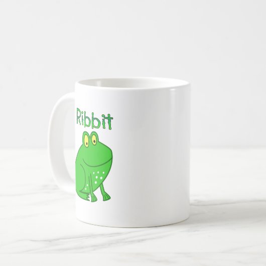Frosch Ribbit Kaffeetasse (Vorderseite Links)