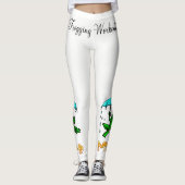 Frosch Ribbit Mushroom Weiße Leggings (Vorderseite)