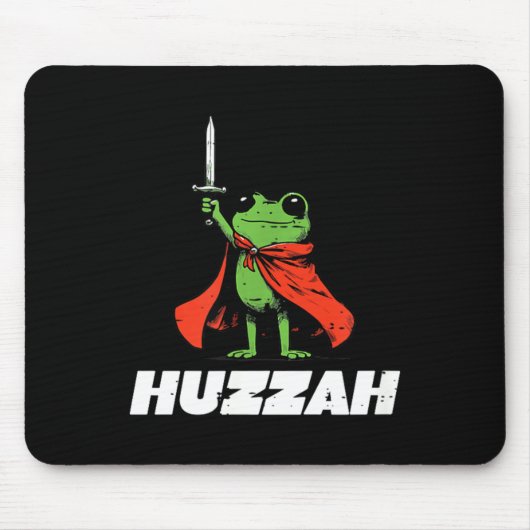 Frosch-Ritter-Schwert Huzzah Mittelalter Lustiges Mousepad (Vorne)