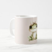 Frosch Rosa Schleife Kaffeetasse (Vorderseite Links)