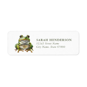 Frosch-Rücksendeadressen-Aufkleber
