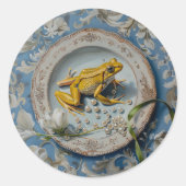 Frosch - runde Sticker für Schreibwaren (Vorderseite)