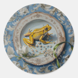 Frosch - runde Sticker für Schreibwaren