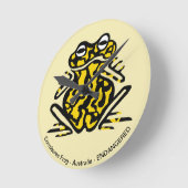 Frosch Runde Wanduhr (Winkel)