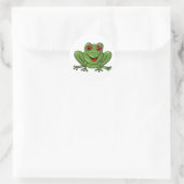 Frosch Runder Aufkleber (Tasche)