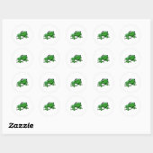 Frosch Runder Aufkleber (Blatt)